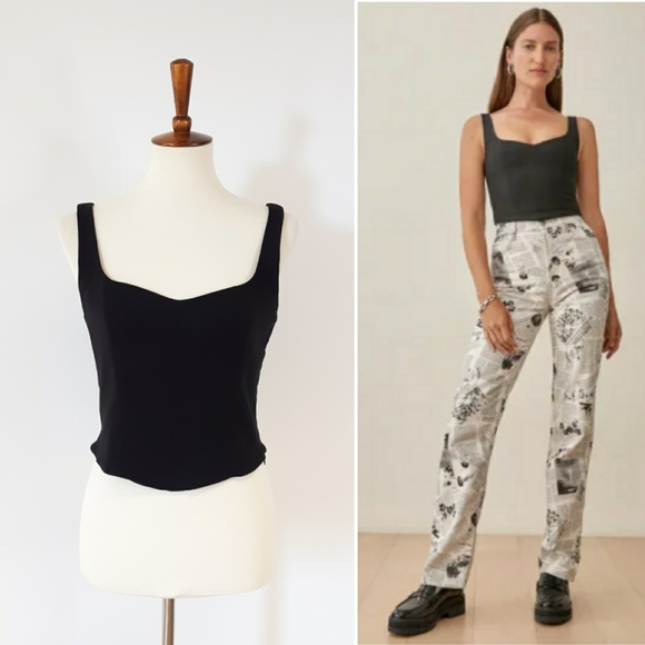 Reformation Tops - Reformation | Percy Bustier Top in Black